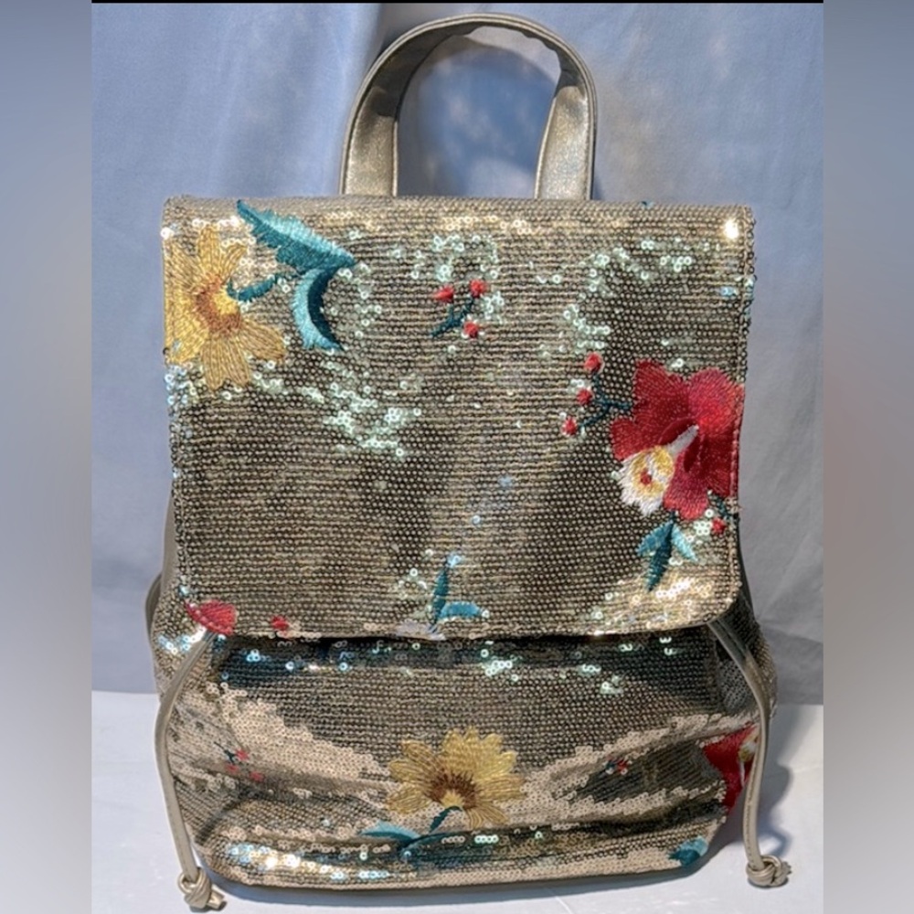 Karma Red and Yellow Backpack with Artistic Accents